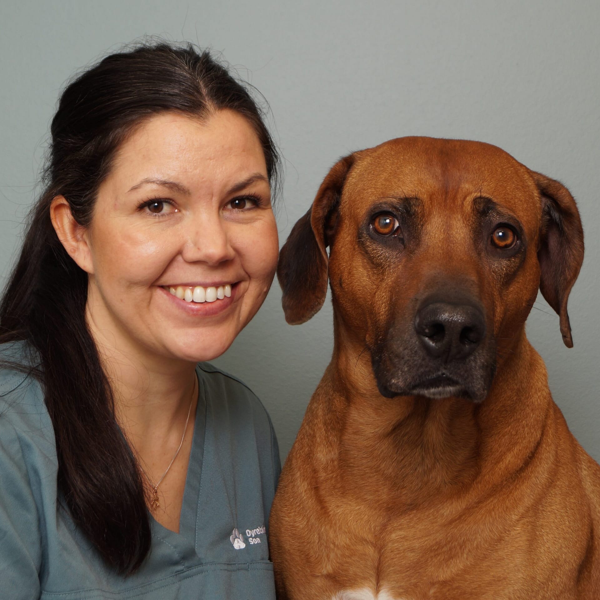Martine Boxill med hund.